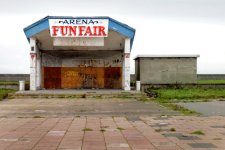 Images of old Morecambe - Derelict funfair and Bandstand